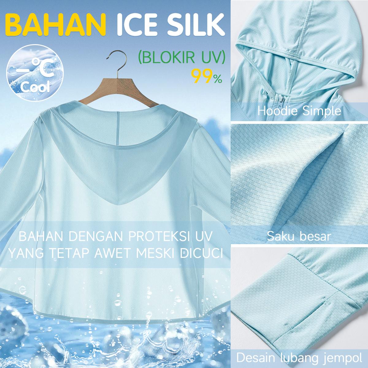 KKTOP Jaket UV Hoodie Jaket Anak Laki laki Perempuan Unisex UPF50+ Unisex 5-12 Tahun (KIDS Jaket 01)