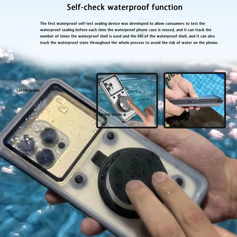 Multifunctional Waterproof Phone Case, 1 Count Phone Protector with Touch Screen, Suitable for Most Phone Models, Designed for Swimming Diving 4