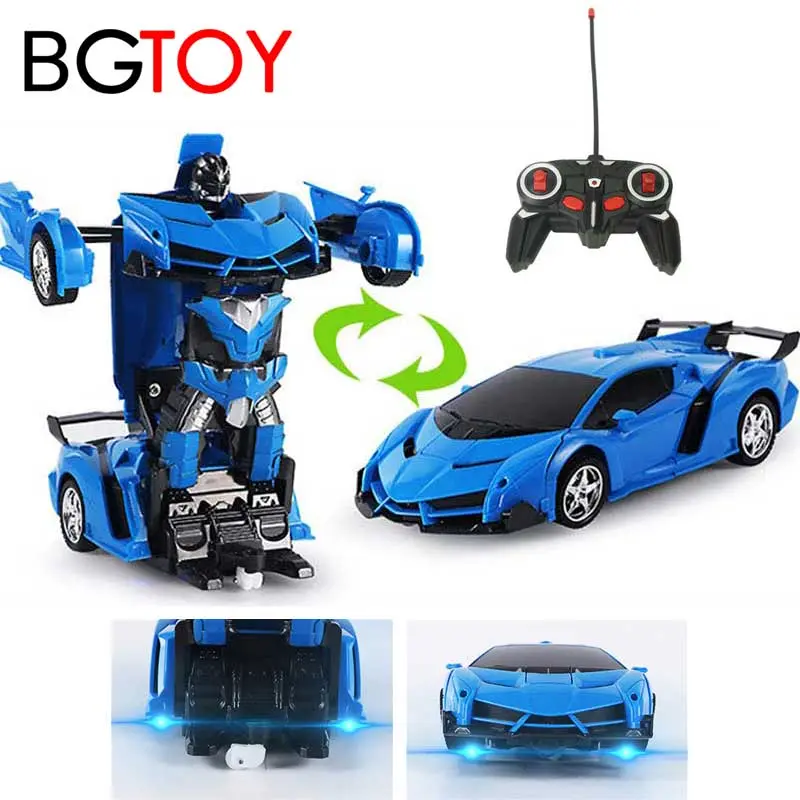 RC Car Remote Control Deformation Robot Car Boy Anime Model Transformation 20CM Action Figures For Kids Toys Boys Gifts