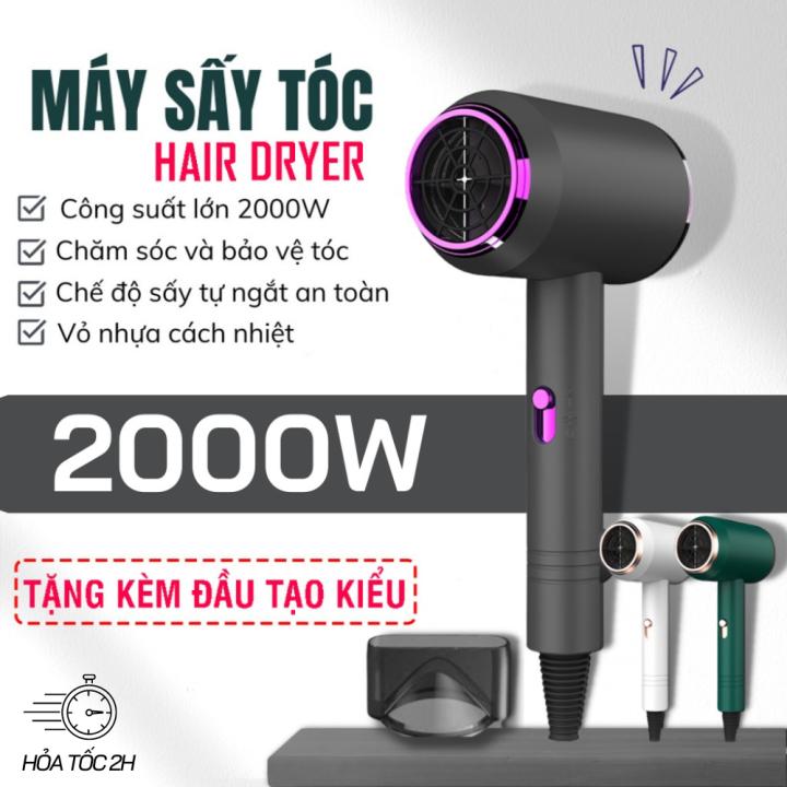 Máy Sấy Tóc 2 Chiều Nóng Lạnh Công Suất Lớn , 3 Chế Độ Sấy, Tạo Kiểu , Chăm Sóc Tóc Chuẩn Salon Tặng Kèm Mỏ Vịt (Bảo Hành 12 Tháng )