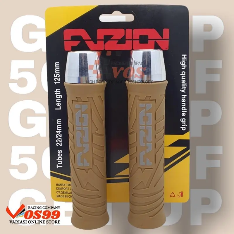HANDGRIP HANDLE GRIP FUZION WARNA WARNI PLUS JALU STANG CHROME MODEL PCX UNIVERSAL  BISA UNTUK SEMUA MOTOR Coklat 5