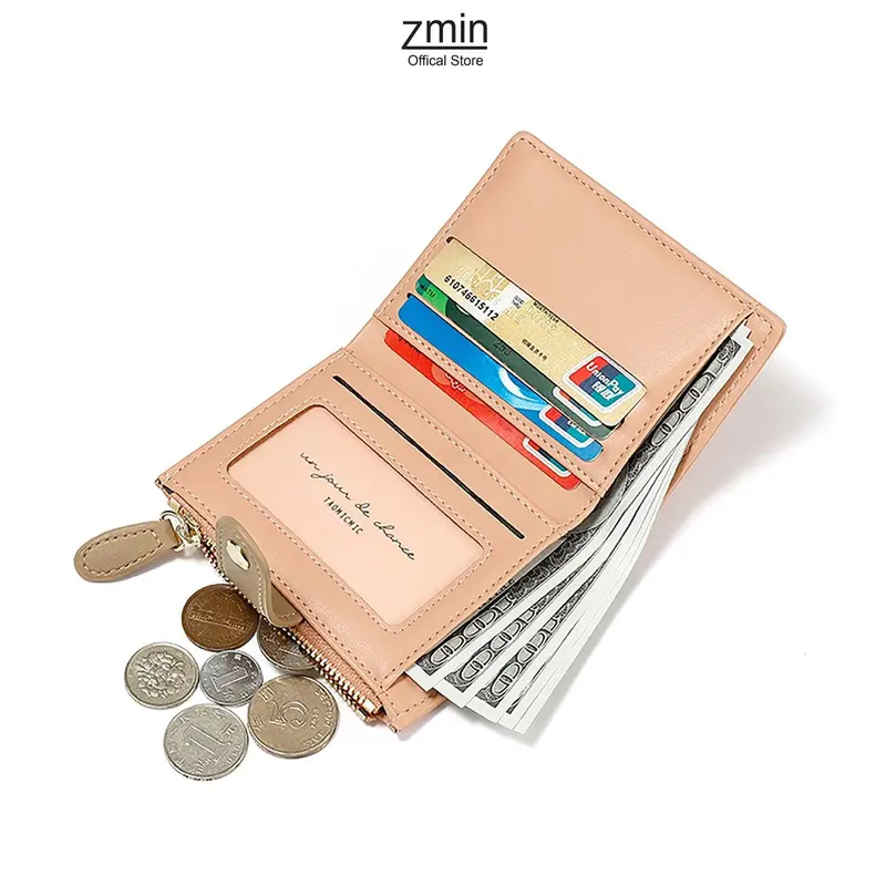 🙌New Store Great Deal 30 Off 🙌Ví đựng tiền nữ mini cầm tay Zmin, chất liệu cao cấp có thể bỏ túi - V033 3