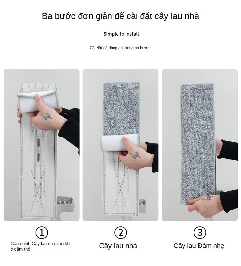 Product Introduction of Cây Lau Nhà Nhà, Tay Lười Mới, Xoay, Thấm Hút, Thích Hợp Cho Sàn Ướt Và Khô, Có Thể Thay Thế, Rửa Tay Miễn Phí Lau Sàn cayla  umini 6