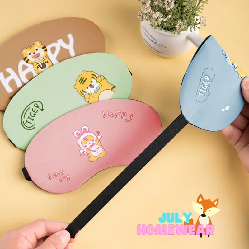 Bịt mắt ngủ họa tiết dễ thương cute kèm Gel Massage, băng che mắt ngủ hình thú cute JULY HOMEWEAR 1