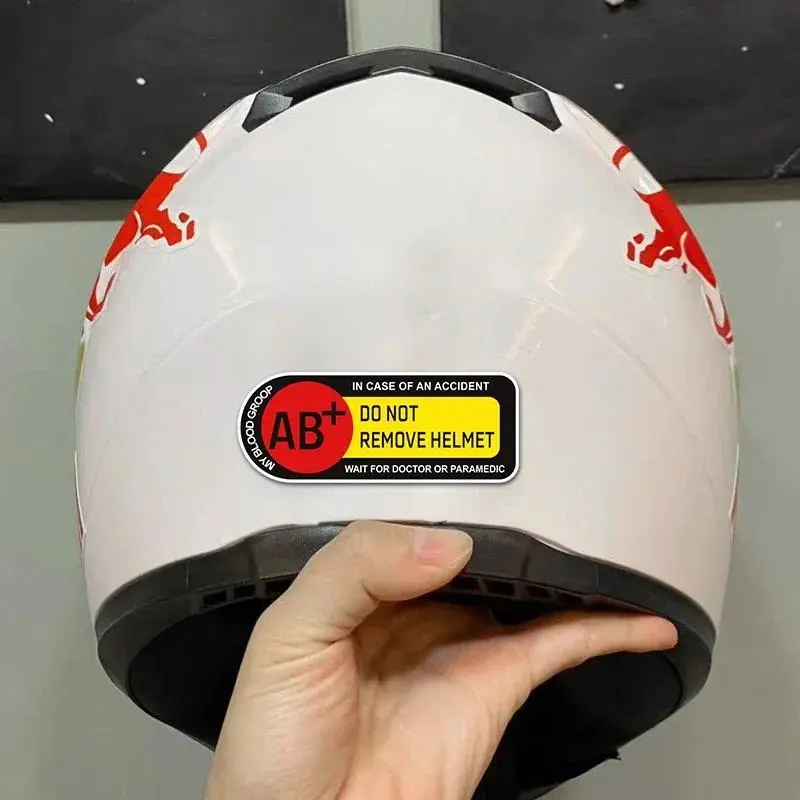Blood Type Motorcycle Sticker, Waterproof Fashion Vinyl Sticker for Motorcycle Gas Tank, Helmet, Car Windows, Perfect for Decorating Racing Helmets 4
