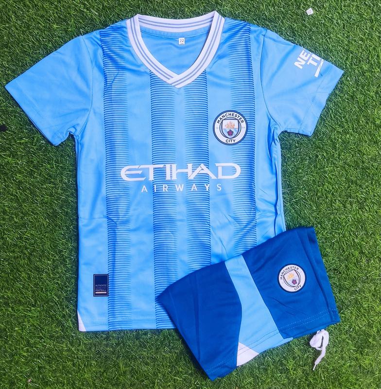 Set quần áo bóng đá trẻ em Clb Manchester City - Chất vải mè Thái Cao Cấp - In tên số theo yêu cầu Sport Kids Đồng