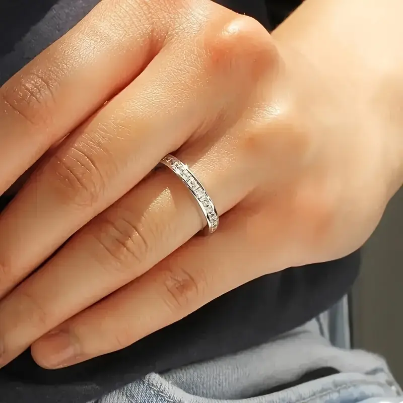 [Titanium Steel Wide Band Ring] 1pc Luxury Titanium Steel Wide Band Ring for Women, Simple Style, December Birthstone, Ideal for Daily Wear & Gifting, Perfect for Valentine'S Day, Anniversary, Christmas - All Seasons Jewelry 6