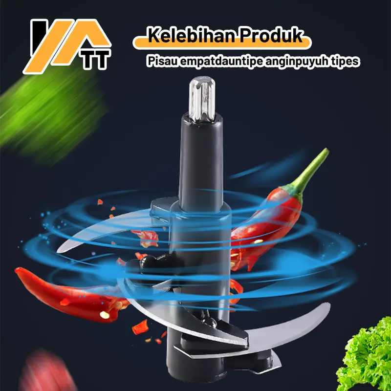 YATT Blender Capsule Portable 600ML Penggiling Daging & Bumbu Blender Serbaguna 7