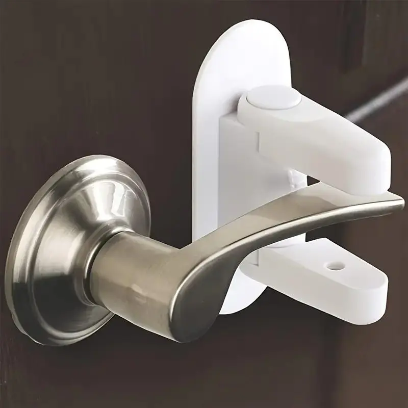 Childproof Door Lever Lock, Baby Safety Door Handle Lock , Punch Free Home Protection Lock, Safety Locks & Straps, Valentine's Day Gift