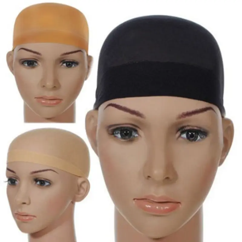 Deluxe Wig Cap Hair Net For Weave 2 Pieces/Pack Hair Wig Nets Stretch Mesh Wig Cap For Making Wigs Free Size(Skin tone) Haircare Heatless