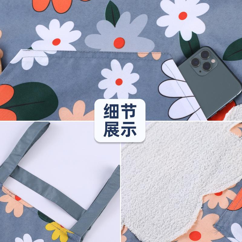 Waterproof Apron Home Kitchen New Work Women's Oil-Proof Cute Japanese Style Fashion Apron Strap 3