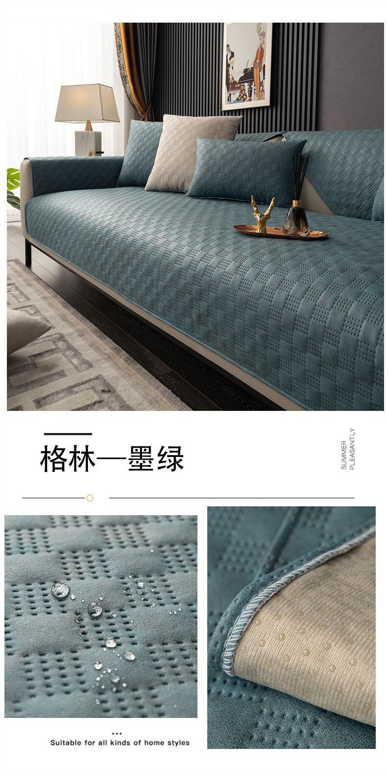 Product Introduction of Embossed Waterproof Sofa Cover Quilted High Tech Leather Feeling Woven Cotton Sofa Blanket Anti Scratch Non-Slip Sofa Dust Proof Cover No Stick of Hair 11