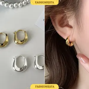 Anting-Anting Hoop Anti Karat S925 Aksesoris Wanita Korea Style Fashion