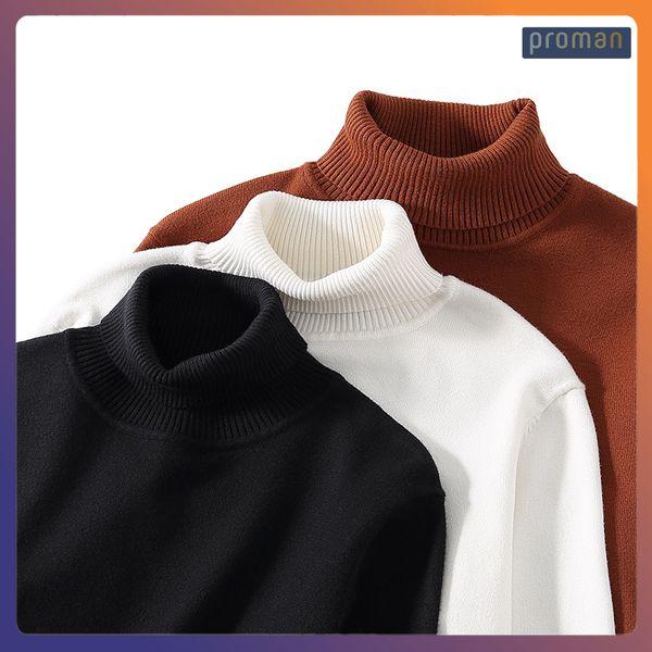 Áo Len Nam cổ lọ dài tay đẹp thời trang cao cấp chất co dãn tốt dày dặn Menswear AL01 PROMAN