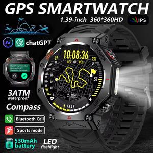 New ChatGPT AI assistant Smart Watch 5ATM Waterproof GPS  Built-in Dual-band GNSS Compass Military Sport Smartwatch Men Woman