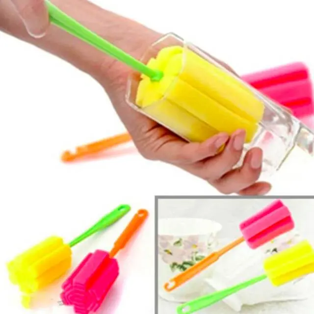 Spons Cuci Botol Warna Warni 0