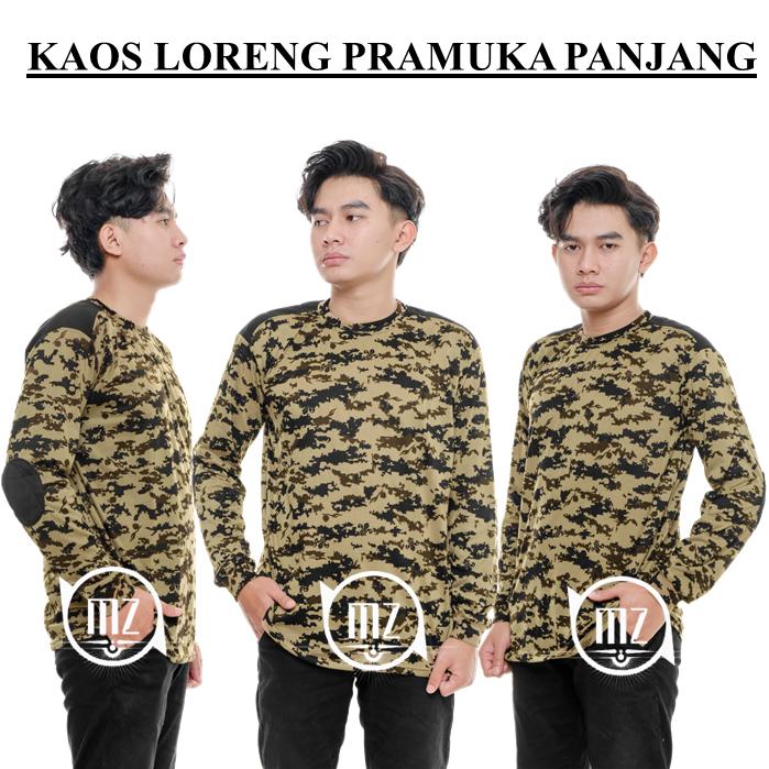 COD !! GROSIR BAJU KAOS LORENG PRAMUKA RAGLAN SCOUT PDL LAPANGAN TACTICAL PELINDUNG BAN MURAH DORENG 5