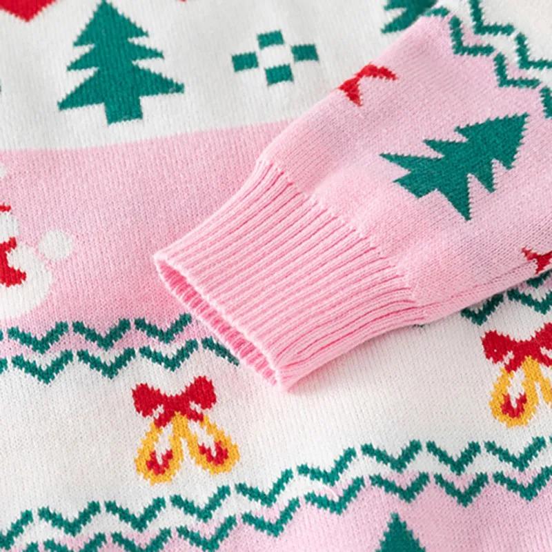 Product Introduction of Children Baby Girls Boys Winter Double Layer Christmas Tree Sweater Clothes Autumn Child Clothing Pullover Knitted Kids Sweaters 36