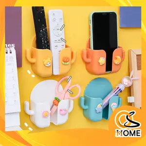 BISA COD H5372 Rak HP DIY Rak Handphone Dinding Tempel Stiker Karakter Lucu Rak 2 Kait Gantungan Serbaguna