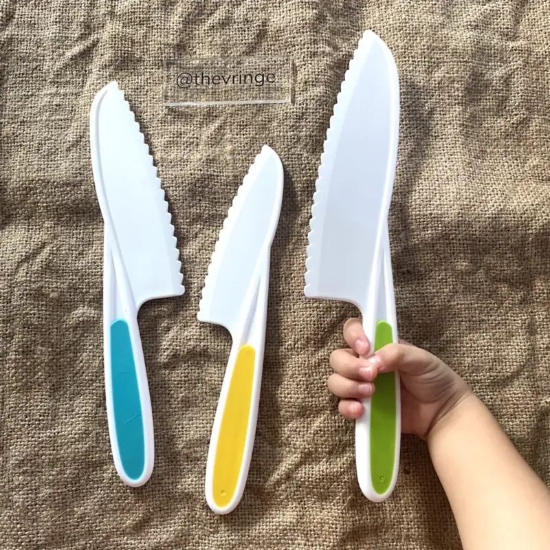 Pisau Anak Set isi 3 Kids Knives / Plastic Knife Pisau Dapur Anak 0