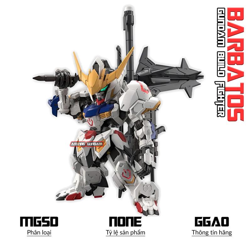 Mô hình MGSD Barbatos, None Gundam Trứng, Xếp hình thông minh, Đồ chơi nhựa