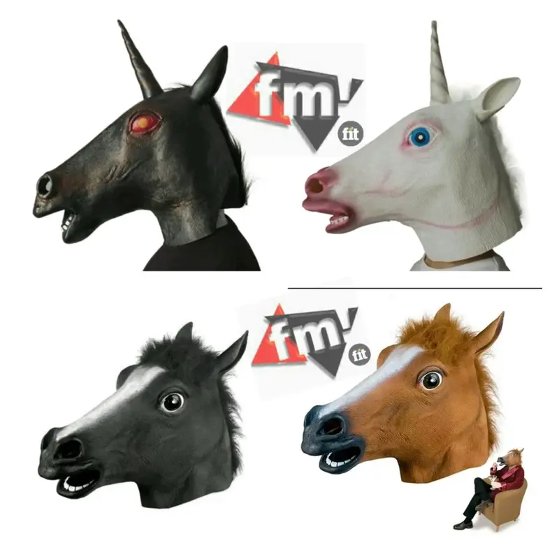 best seller topeng kuda lumping poni unicorn horse mask latex grosir 0