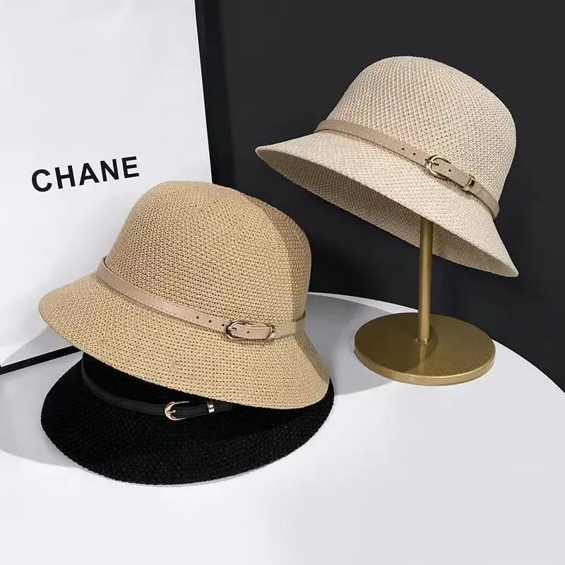 Hat for Women Spring and Summer Sun-Proof Sun-Proof Bucket Hat New Women's Fashion All-Match Western Style Folding Temperament Sun Hat
