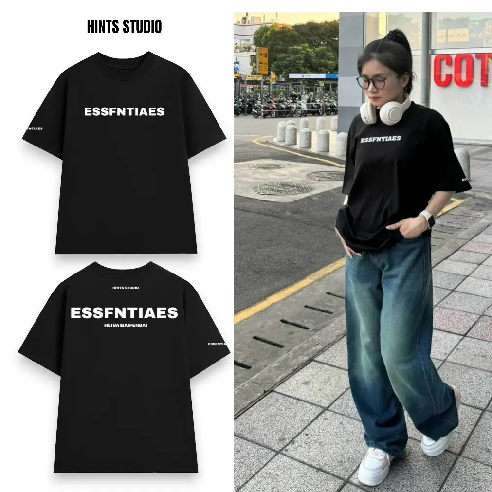 Áo Thun-Cotton 2 Chiều-Định lượng 250gsm,From Rộng Nam Nữ-ESSFN