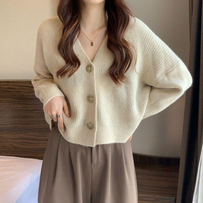 Product Introduction of Áo Cardigan Len, Cổ Chữ V, Dáng Rộng Rãi Và Phong Cách Lười Biếng, Dài Tay, Áo Len Mùa Thu, Áo Khoác Nữ, Hàng Mới Về Thu Đông 2024 Top Women 11