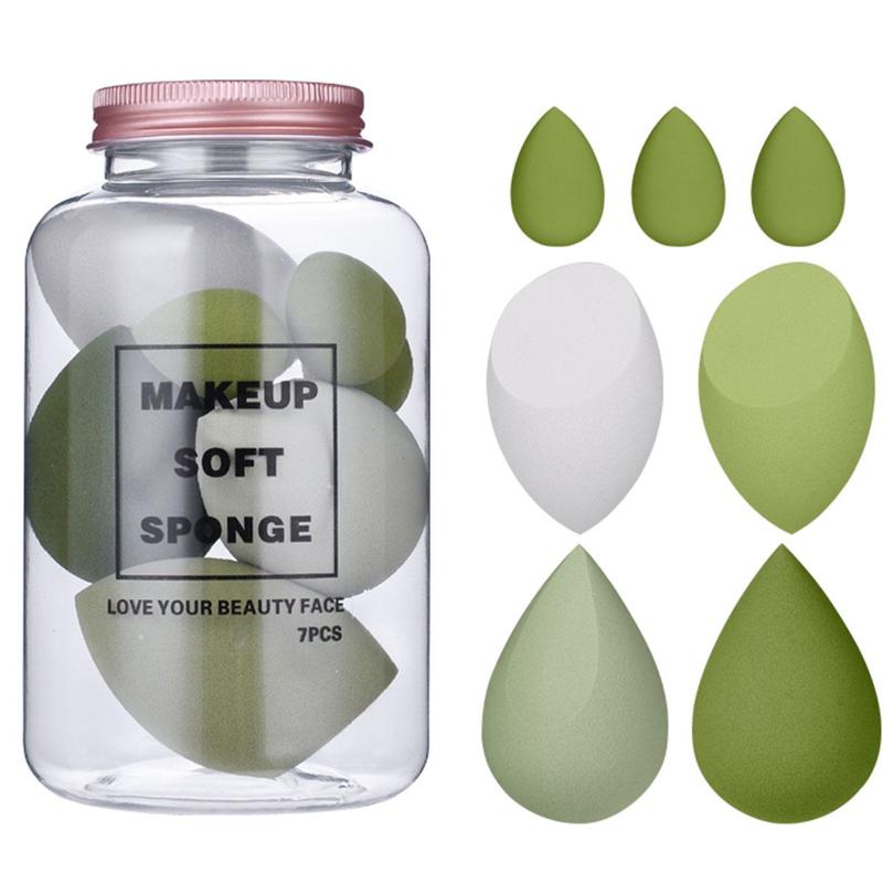 Multi-use Beauty Makeup Sponge Set, 7 Counts/set Soft Marshmallow Sponges, Portable Cosmetic Accessories for Women & Girls Gift, Skin Friendly Beauty Sponge,  Makeup Products, Birthday Box for Girl 8