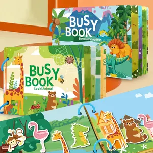Reusable Busy Book for Toddlers – Soft Fabric Quiet Book with, Fun Learning Toy for Babies, Develops Cognitive Skills and Hand-Eye Coordination | Perfect for Early Education and Travel Play