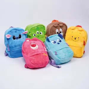 Tas Ransel Disney Plushie Karakter Lotso Monster Mini Inc Pooh Backpack Bulu Lucu Kecil Wanita Remaja Tas Konser Boneka Aksesoris Anak