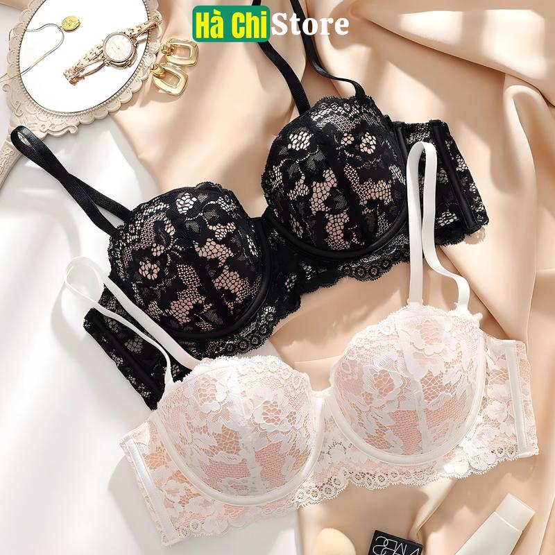 ÁO LÓT REN CÚP NGỰC QUẢ NGANG, CÓ GỌNG ĐỆM MỎNG SIÊU HÓT AL20 Cup Nữ Bra Women Trắng