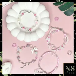 FASHION AKSESORIS GELANG RAINBOW LUCU/ GELANG BEADS HANDMADE UMKM / GELANG KOREA