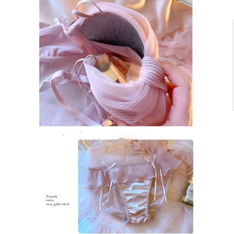 BH Model Pita Kekinian Bra Push Up Tanpa Kawat CD Celana Dalam Kancut Pakaian Dalam Premium Quality Celana Kolor Cangcut Kutang Bikini Costume Sexy Lingerie CQ3 5