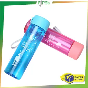 [COD] FH C709 Tempat Air Olahraga Botol Minum Anak Sekolah 450ML Motif Karater Binatang Rusa Portabel Uniseks