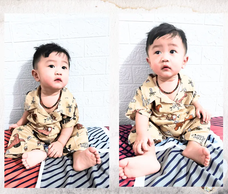 Oneset Kemeja anak unisex bahan rayon full printing 0