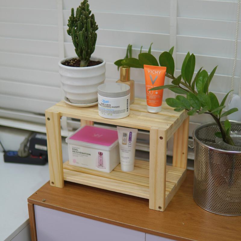 [Giá mở bán] Kệ gỗ đa năng 2 tầng chất liệu gỗ thông nhập khẩu, kệ để sách, kệ để cây, kệ để bàn trang điểm