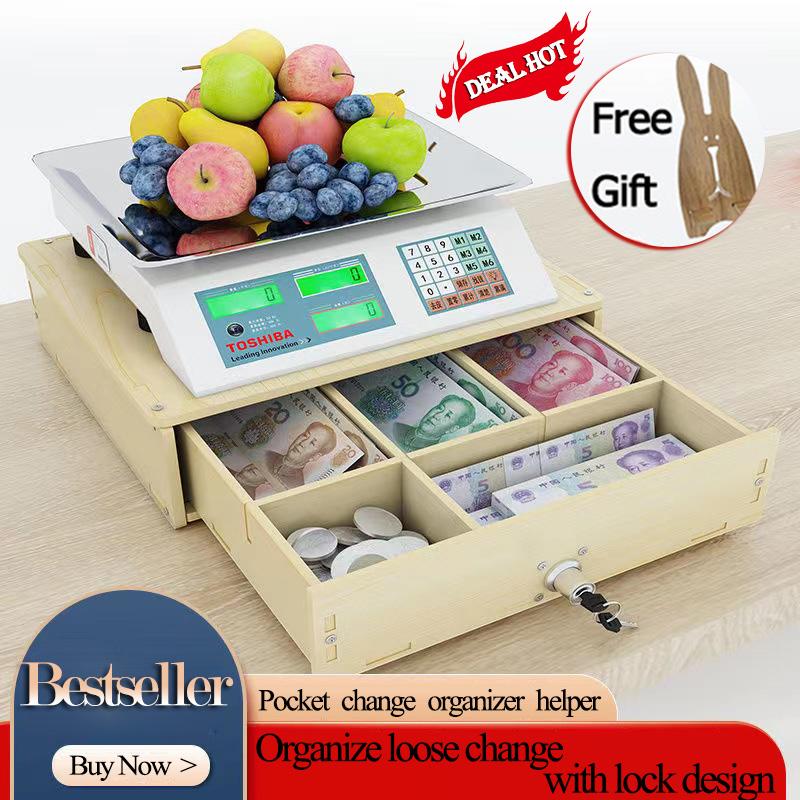 Cashier's cash box with lock and coin sorting tray + free mobile ...