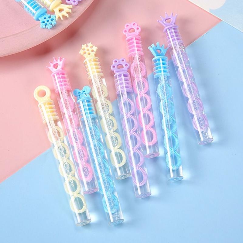 Portable 5-hole Colorful Bubble Tube Toy Soap Handheld Cat Paw Bubble Blower Classic Tube Heart Bowknot Bubble Maker Outdoor 4