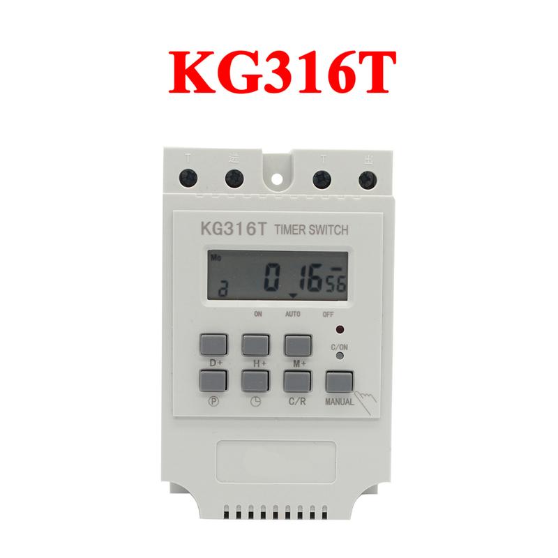 Công tắc hẹn giờ kỹ thuật số KG316S-IIA, KG316S-IIB, 25A, 220VAC, tối thiểu 1 giây - Hẹn giờ thông minh 8