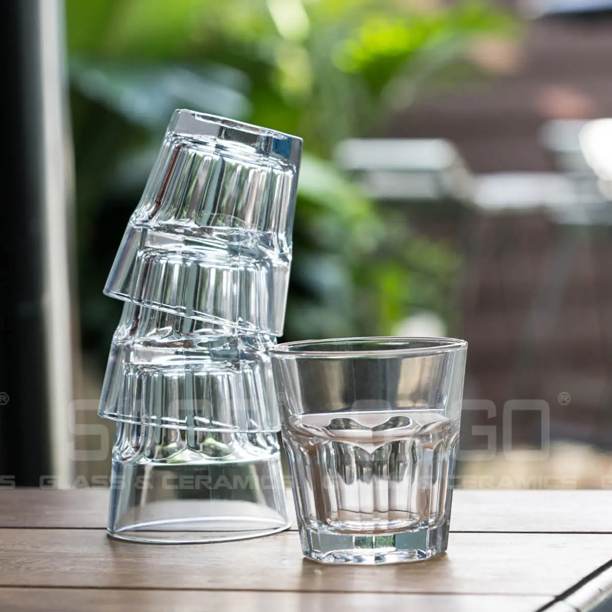 Set 12 Ly Thủy Tinh Indo Centra Rocks 260 ml | Nhập Khẩu Indo