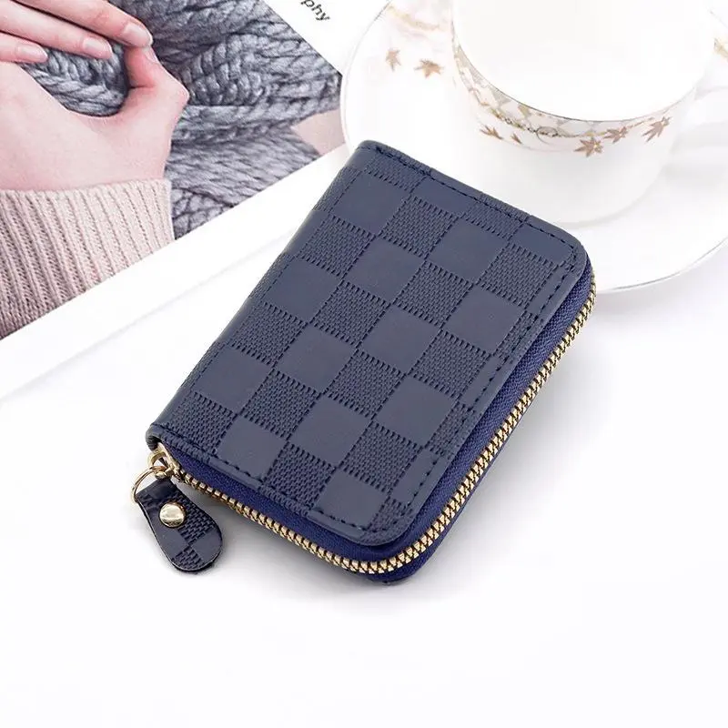 Chủ thẻ, Chống khử từ, Nhiều khe cắm thẻ, Dung lượng lớn, Unisex, Giấy phép lái xe ID, Hộp đựng thẻ ngân hàng, Ví có dây kéo nhỏ gọn 0