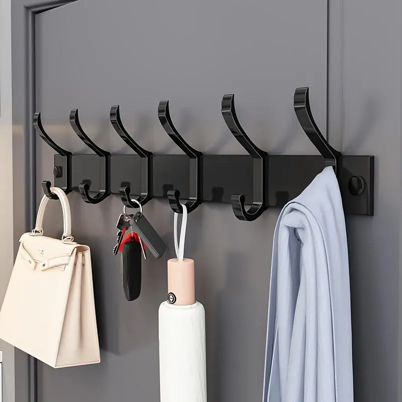 Wall Mounted Coat Hook, 1 Count Punch-free Hanging Storage Hook, Kitchen Utensil Hook, Home Organizer for Bathroom Bedroom Kitchen, Summer Gift 4