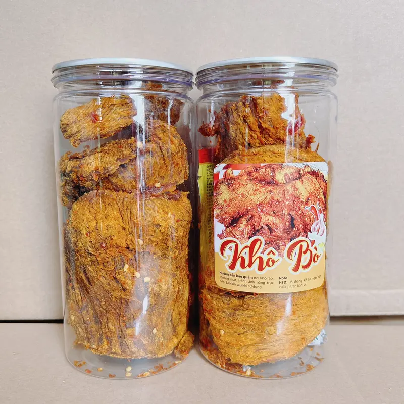 Khô Bò Miếng Mềm Cao Cấp ( Bò 100% ) hộp 300gr/250gr/200gr | đồ ăn vặt haovosnack Chua Cay 6