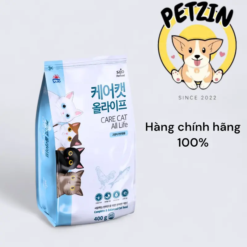 [ 5KG SIÊU RẺ ] Thức Ăn Hạt Cho Mèo Care Cat Dành Cho Mèo mọi lứa tuổi pate con 5