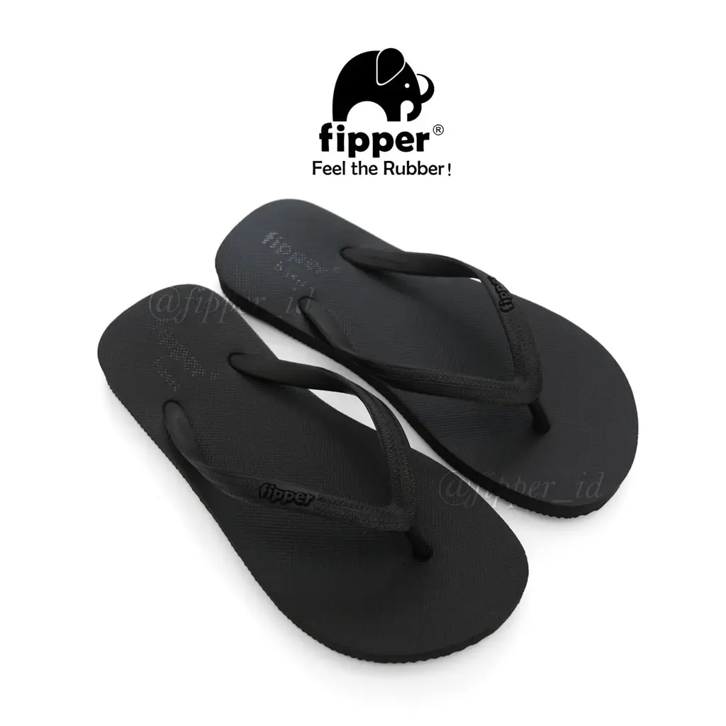 Fipper - Basic-S Black Sandal Jepit Wanita