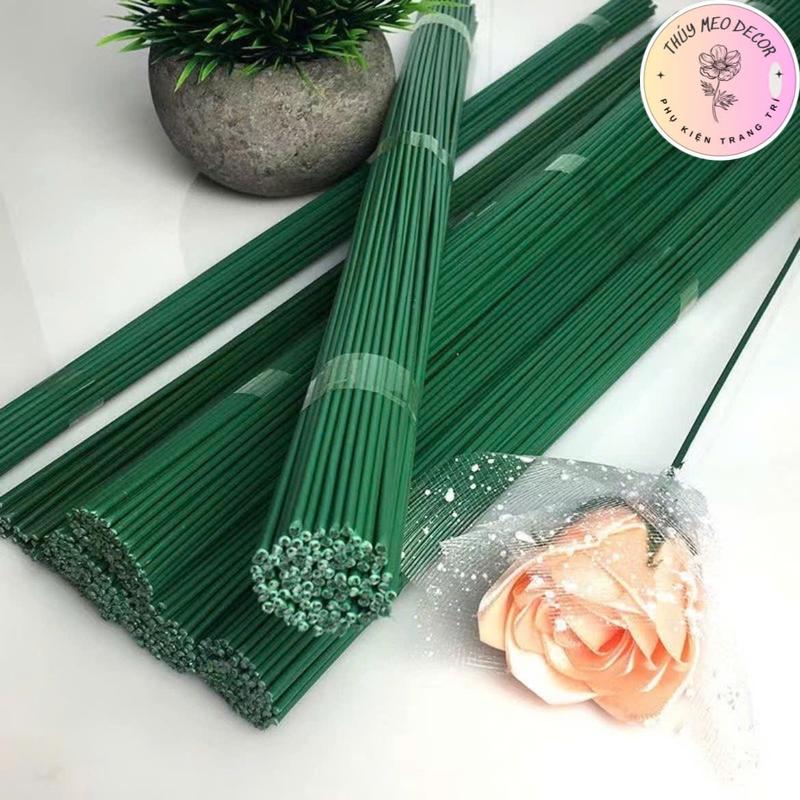 TM 100 cành kẽm làm hoa cắm hoa giả decor size 40cm và 30cm - Trang Trí Nhà - Để Bàn kẽm nhung giỏ hoa cành hoa chậu cây hoa cây quýt hoa hồng hoa ly kẽm nhung
