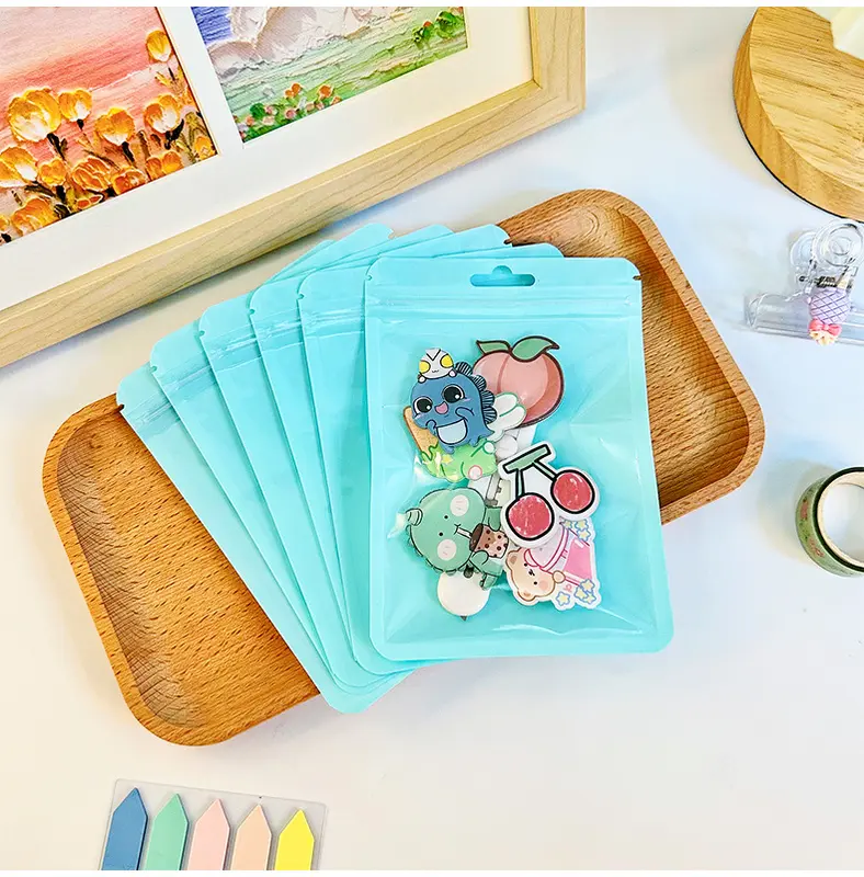 Combo 10 Túi Zip Đựng Đồ Màu Sắc Pastel Dễ Thương, Đựng Quà Tặng, Ảnh, Postcard, Handmade - BEYOU 4
