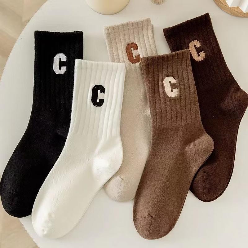 Product Introduction of (Túi Zip)Sét 10 Đôi Tất Chữ C Mẫu Cao Cổ Phong Cách Hàn Quốc Nữ Women Voi 7